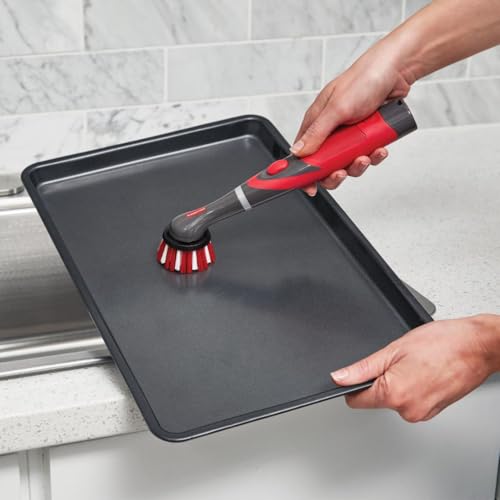 Rubbermaid Reveal Power Scrubber Attachable Scouring & XL Brush Head, for Cordless Electric Battery Powered Scrub Brush, Ideal for Kitchen/Stovetop/Dish/Silverware/Utensils/Appliances - size: 2 Pieces, style: Dual Head Combo
