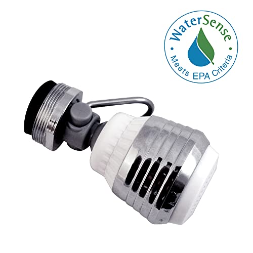 Dual Spray Swivel Faucet Aerator - Niagra Conservation | Sink Faucet Aerator with Low 1.5 GPM Flow Rate | (N3115P-FC)
