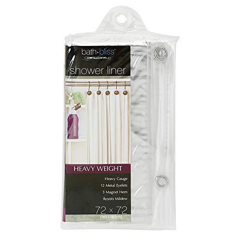 Bath Bliss Heavy Grommet Shower Liner in Clear