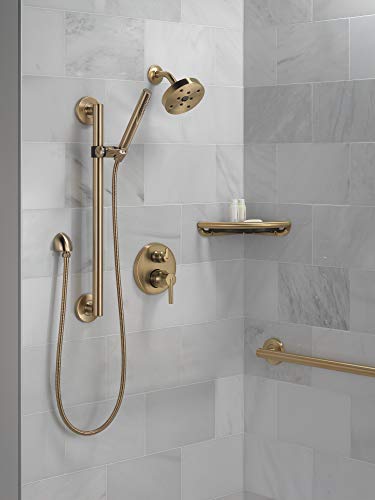 DELTA FAUCET 51600-CZ Adjustable Slide Grab Bar Assembly with Elbow Handshower, Champagne Bronze - color: Champagne Bronze
