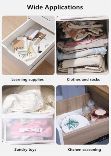 8pcs DIY Plastic Drawer Organizer Adjustable Drawer Dividers for Home Tidy Closet, Socks, Underwear, office school supplies, kitchen utensil tools (Clear Green) - color: Transparent Green