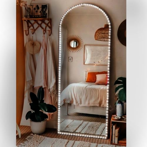 13ft/4M Voice-Activated Led Vanity Mirror Lights Kit Bendable NO Need to Cut Vanity Make-up Mirror Cloakroom Adjustable Flexible Strip Light Table Set with Dimmer Power - color: White-Voice- strip-lights