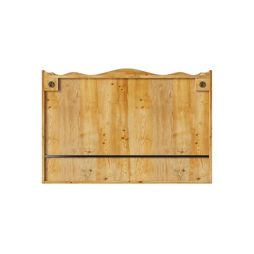 Retro Style Haze Two Glass Door Wood Wall Cabinet with Detachable Shelves for Office, Dining Room,Living Room, Kitchen and Bathroom - color: Natural(3)