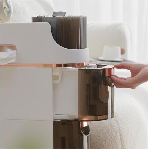 2 Tiers Freestanding Narrow Storage Cabinet with Wheels, Bathroom Floor Cabinet with Large Capacity Mobile Storage Cabinet with Drawers for Bathroom - size: 2-Tier
