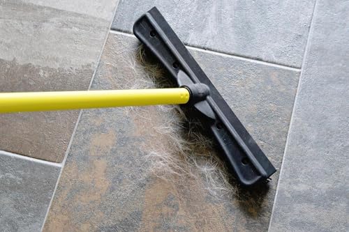 FURemover Pet Hair Removal Rubber Broom, 58" Telescopic Handle | Multi-Surface Rubber Broom with Built in Squeegee Edge, Sweeps up Fur, Hair, and Debris on Tile, Wood, Vinyl, and Carpet - size: 58" Telescopic Handle