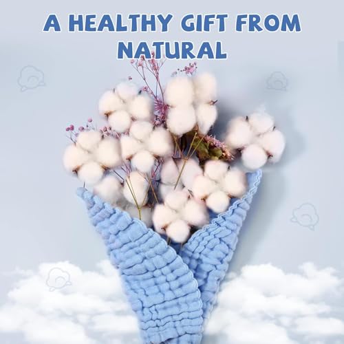 Cotton washcloths, face Cleaning Cloths,Bath Small Towels,6 Pack, 12x12 Inches - color: Blue