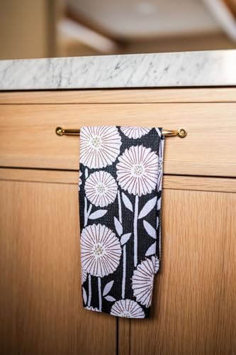 Kitchen Towels, Dish Towels for Kitchen, 2 Pc Kitchen Towel Set | Microfiber Waffle Towels, 16 x 26 inches, with Hanging Loops, Reusable Tea Towels, Cute Kitchen Towels - 2 Pack - color: Pink Orange