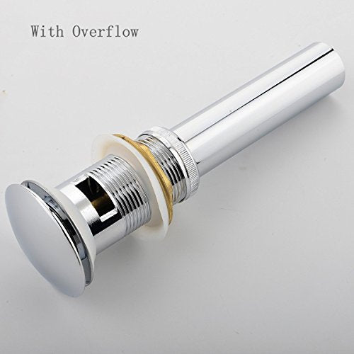 Pop Up Drain Stoper with Overflow for Bathroom Sink with Overflow,Chrome Finished