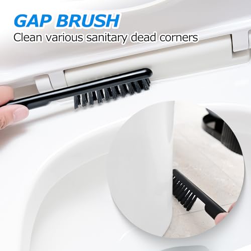 FORASTO 2Pack 3in1 Toilet Plunger and Brush Set - Bathroom Cleaning Tools | 21" Extended, Groove Gap Brush, Heavy Duty Rubber Toilet Bowl Cleaner, Apartment Must Haves Bathroom Decor Accessories
