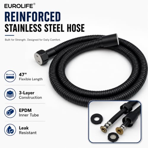 Handheld Bidet Sprayer for Toilet, Lockable Push Button, High Pressure Bathroom Sprayer, Cloth Diaper & Personal Hygiene Sprayer, Tank Mount No-Drill Install, Stainless Hose Set, Black Color - color: Black
