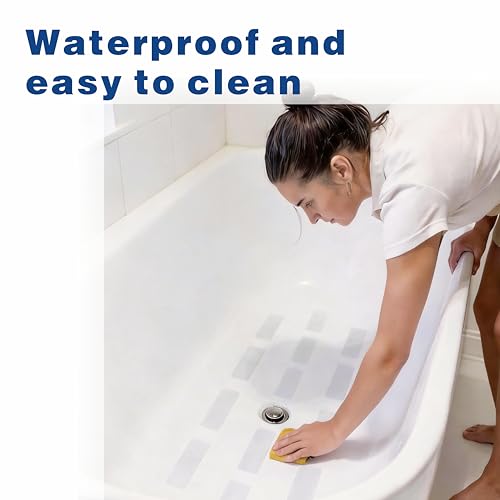 32 PCS Clear Non Slip Bathtub Stickers, Anti Slip Shower Strips | 16&32 Pack Options, Soft Skin-Friendly Textured Grips, Residue-Free Strong Adhesive for Tub, Shower Floor & Stairs