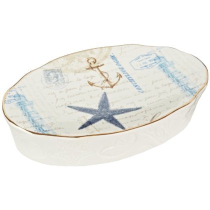 Avanti Linens - Soap Dish, Countertop Accessories, Nautical Insipired Home Decor (Antigua Collection) - size: Soap Dish
