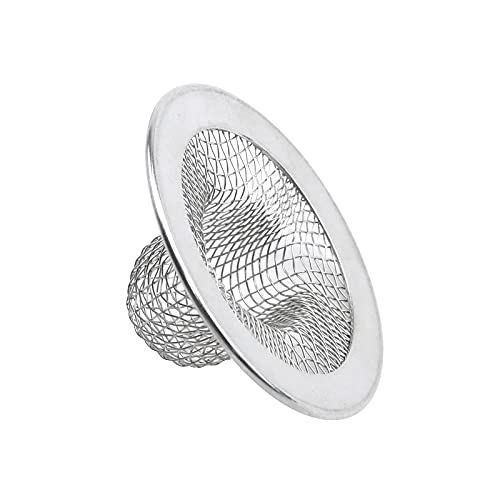 Antrader 2Pcs Kitchen Sink Strainers,2in Stainless Steel Mesh Round Filters | Bathroom Bathtub Wash Basin Garbage Disposal Basket Filter,Flange Rim Design, Easy to Take Out & Clean - size: 2-inch
