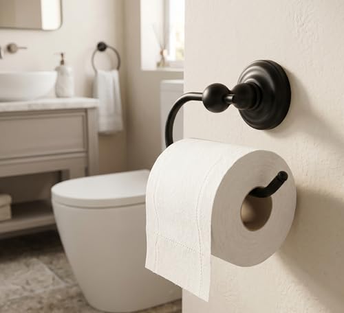 Royal Series Black Euro Toilet/Tissue Paper Holder: MBA5526 - color: Black, style: Euro Paper Holder