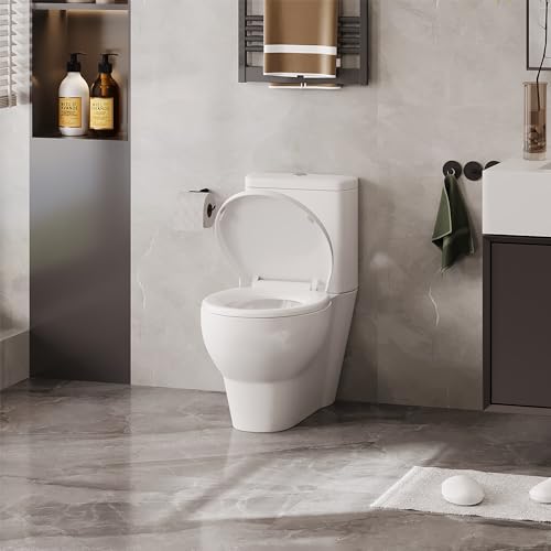 GarveeLife Toilet Seat Round, American Standard, Slow Close Lid, Quick Release Hinges, Non-Slip Bumpers, Easy Install & Clean, Never Loosens Design - size: Round Seat