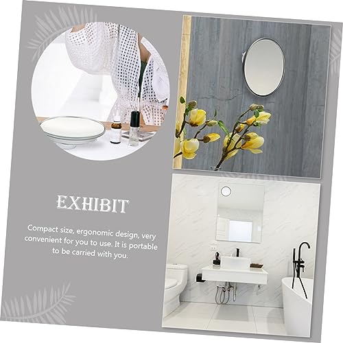 CALLARON 2pcs Suction Cup Magnifying Glass Makeup Vanity Mirror Light Travel Lighted Makeup Mirror Stand