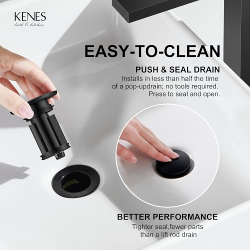 Matte Black Vessel Sink Faucet Single Hole, Tall Bathroom Sink Faucet | Vessel Bowl Faucet with Pop Up Drain & Supply Lines, Lead-Free cUPC & NSF Certified, 1 Hole Faucet for Vanity RV Restroom - color: Matte Black, size: Tall