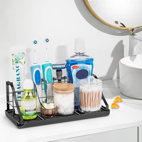 Bathroom Organizers and Storage,7 Slots, Kids Electric Toothbrush Holders | Easy to Clean,Multifunctional,Kids Electric Toothbrush Organizer,Drainage,Removable,For Bathroom,Vanity,Kitchen Sink,Office - size: X-Large