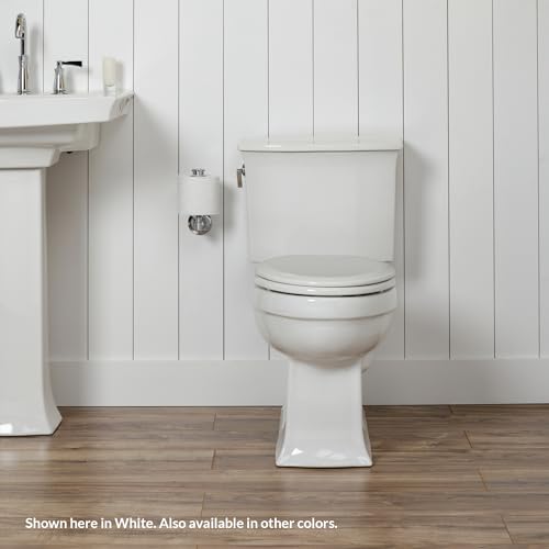 Mayfair Cameron Biscuit Toilet Seat, Non Slip Heavy Duty Wood, Easy Clean, Made in USA, Round - color: Biscuit, size: Round