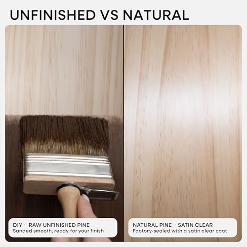 24 inch Wood Floating Shelves, High End Solid Natural Wood 24inch Floating Shelf for Wall, Unfinished Wooden 24 inches Floating Shelves, Heavy Duty Bracket, 24 X 6.5 X 1.75 in, Set of 2 - color: Unfinished - Raw Sanded Pine (Diy), size: 24 inch