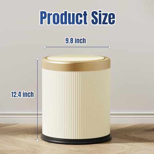 stonespace Motion Sensor Trash Can, 3.7 Gallon, Cream White | Automatic Trash can touchless for Bathroom, Kitchen, Bedroom, Living Room, Office