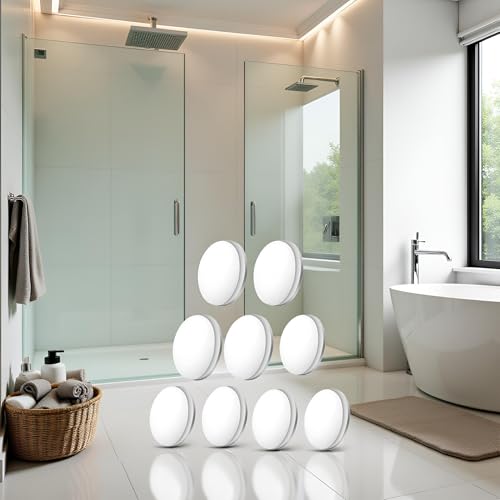 Shower Curtain Weights, 4Pcs White Magnetic, Waterproof Heavy Duty Curtain Liners Bottom, Bathroom Curtain Clips
