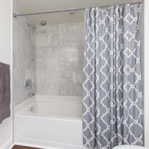 BLACK+DECKER Tension Shower Curtain Rod 42-72 Inch – Drill-Free Adjustable Curtain Rod, Rust-Resistant Stainless Steel Tension Curtain Rod for Shower, Bathroom, Window, Closet – 35 lb Capacity - color: Satin