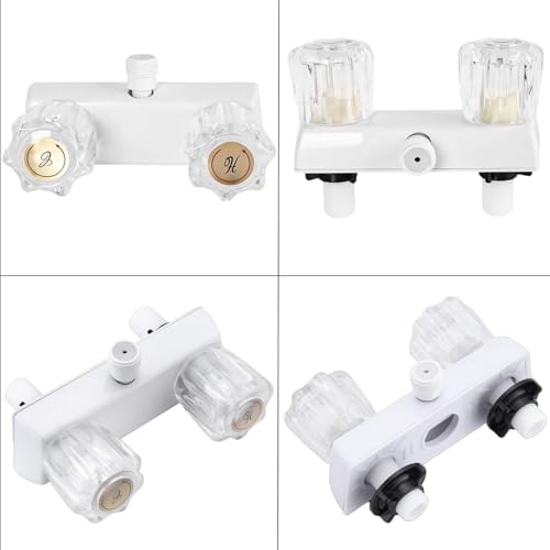 RV Shower Faucet with Shower head and Hose - Non-Metallic RV Shower Kit, On/Off Valve & Diverter, Handheld Shower Replacement for RV,5thWheels,Motorhomes,Travel Trailers,Campers(White) - color: White