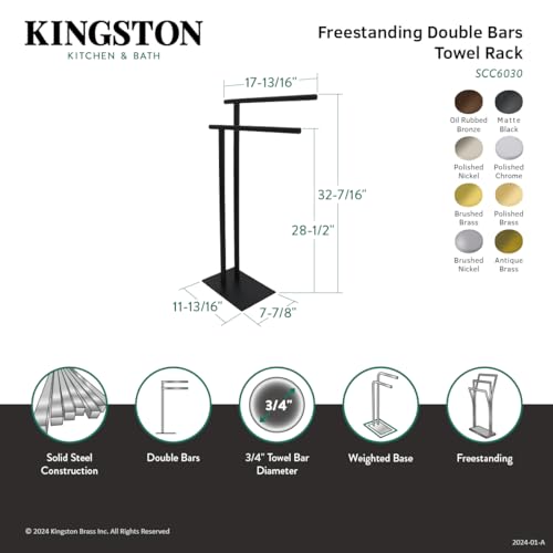 Kingston Brass SCC6031 Edenscape Freestanding Towel-Rack, Polished Chrome - color: Polished Chrome