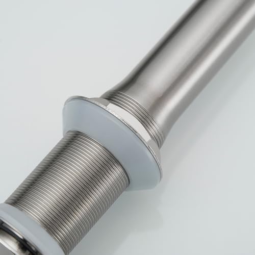 Brushed Nickel Bathroom Sink Drain Pop up Drain Without Overflow Rustproof | Bathroom Sink Stopper with Detachable Strainer Basket All Metal Rustproof Fits 1-1/2" to 1-3/4" Sink Hole by Homevacious - color: Brushed Nickel