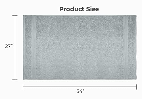 Luxury Bath Towels Set of 4 (27” x 54”) | Towels for Bathroom | Super Soft | Highly Absorbent Towels for Home, Spa, Gym (Silver Grey) - color: Silver Grey