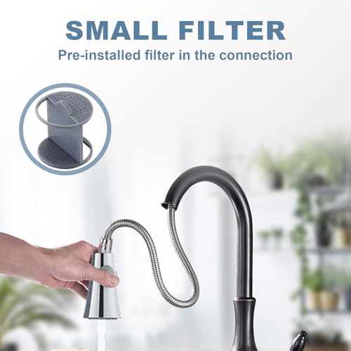 Universal Kitchen Faucet Spray Head Replacement, Pull Down Sink Sprayer Attachment with Anti-Clog Nozzle, Stream & Spray 2 Modes, Fits Most Faucets, Chrome - color: 2-Function Spray Head - Chrome
