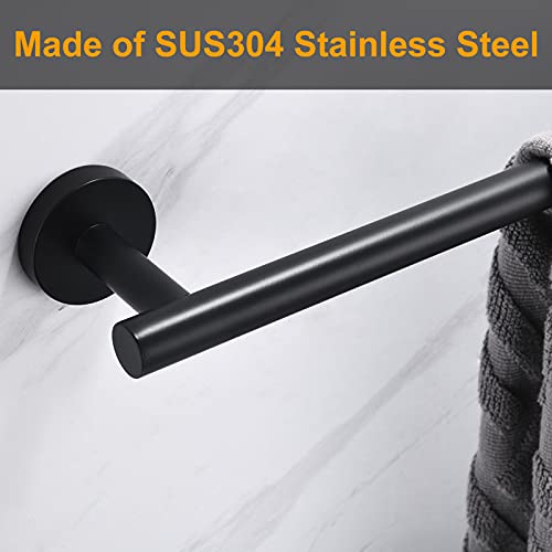 Nolimas Matte Black Bath Hand Towel Bar Single Bars Towel Rack Rod Classic Wall Mounted Stainless Steel Bathroom Towel Bar Toilet Kitchen Towel Shelf Single Layer,9inch - color: Matte Black, size: 9inch