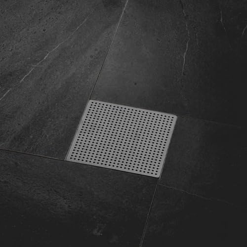 Square Drain Cover Grates, 5.9" x 5.9", 304 Stainless Steel | Drainage Grate Cover Replacement, Floor Drain Strainer, For Shower, Bathroom Floor, Balcony, and Outdoor Garden Drains - size: 5.9" x 5.9"