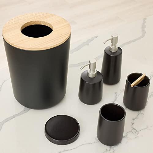 iDesign Ceramic Earth Collection Bar Soap Dish, Matte Black (Pack of 12) - color: Matte Black, size: Soap Dish (Pack of 12)