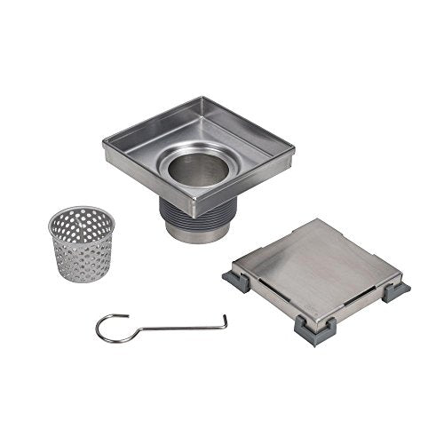 Designline 6 in. x 6 in. Square Drain Tile-in Grate - size: 6" x 6", style: Tile-In
