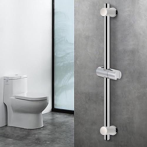NearMoon Shower Slide Bar with Height/Angle Adjustable Handheld Shower Holder, Bathroom SUS 304 Stainless Steel Shower Head Holder for Bath (Screw Mounted, Chrome Finish) - color: Chrome Finish, style: Screw Mounted