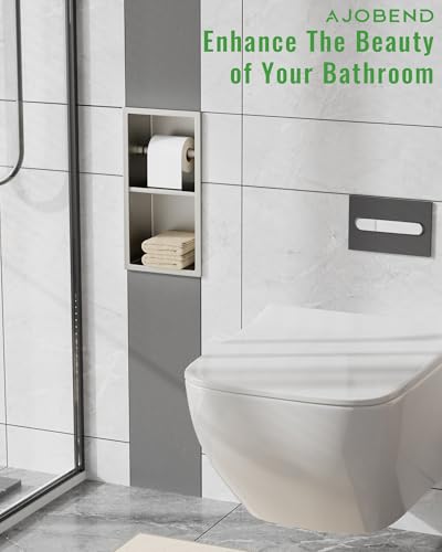 Recessed Toilet Paper Holder, Stainless Steel Tissue Roll Holder Wall Mount for Bathroom Space Saving Design, in Wall Toilet Paper Dispenser Insert, Brushed Nickel - color: Brushed Nickel