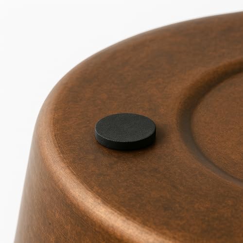 happimess Nolan 2 Gal Smooth Steel Wastebasket, Antique Copper | 10" Height, Lidless Open Top, Fingerprint Resistant, Copper-Plated Finish, Small Space Design - color: Antique Copper, size: Set of 1