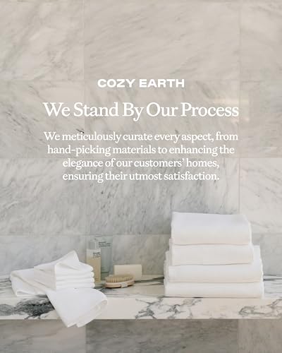 Cozy Earth Complete Waffle Bath Bundle, 60% Cotton 40% Viscose from Bamboo | Quick Dry and Ultra-Soft Waffle Weave Bath Towels, 4 Washcloths, 2 Hand Towels, 2 Bath Towels, 2 Bath Sheets, White - color: White