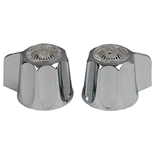 LASCO 01-6021 Small Chrome Canopy Hot and Cold Handles for Universal Brands