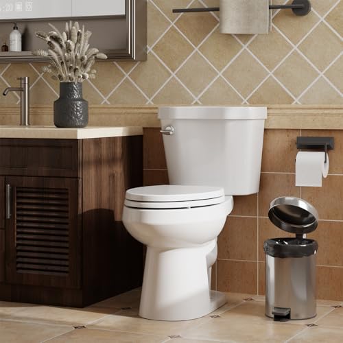 Elongated Slow Close Toilet Seat - Quiet Close Lid, Quick Release, Easy Install, Non-Slip Bumpers, White Bathroom Toilet Seat Cover - Easy Clean, Soft Close - size: Elongated
