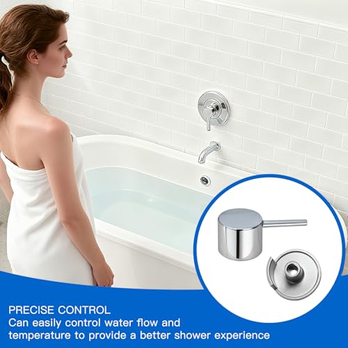 All Metal Replacement for Moen Tub/Shower Lever Handle, Compatible with Moen Posi Temp Shower Handle and for Cartridge,Single Handle Faucets for Adjust Water Volume and Temperature,Chrome - color: Chrome