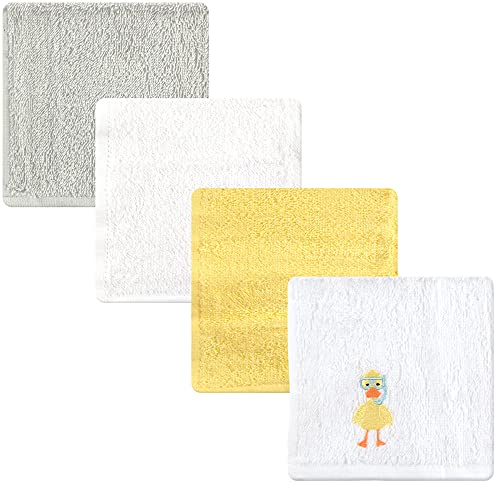 Luvable Friends Unisex Baby Super Soft Cotton Washcloths, Scuba Duck, One Size - color: Scuba Duck, size: One Size