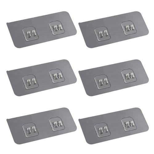 6pcs Traceless Self Adhesive Bathroom Organization Utility Hook