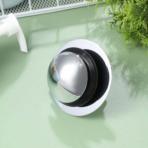 Bathtub Drain Stopper Copper Tub Drain Plug with Built-in Hair Catcher Pop-up Bathtub Strainer for Water Control Easy Install 2.95 X 2.95 X 1.57 in