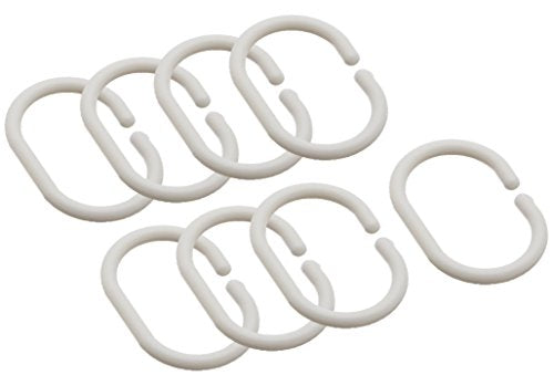 S·Lattye 40" x 72" Washable Fabric Shower Curtain Liner (Wider Than 36 inches) Bathroom Water Repellent Polyester with Curved Plastic Hooks Set - Small, Pure White - color: Pure White, size: 40"W x 72"L (Pack of 1)
