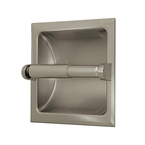 Gatco 780, Recessed Toilet Paper Holder, Satin Nickel / Wall Mounted 6.25" x 6.25" Recessed Spring Loaded Toilet Paper Holder for Bathroom - color: Satin Nickel