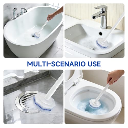 50 Count Disposable Toilet Brush, Toilet Cleaner Refills | Replacement Heads for Toilet Cleaning System,Compatible with Most Toilet Brushes