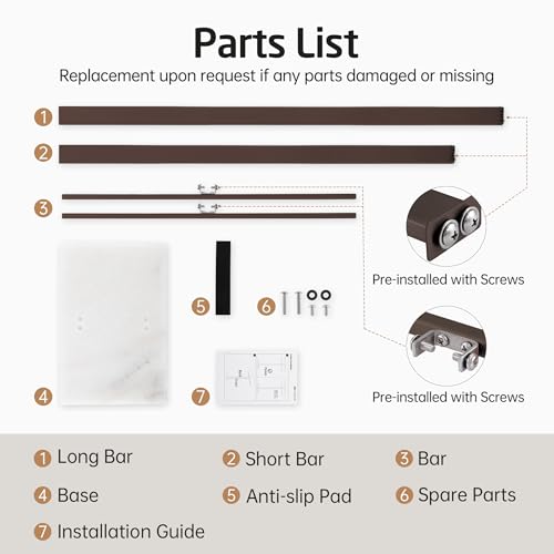 KES Bronze Standing Towel Rack with Weighted Marble Base, Towel Rack Stand | 2-Tier Bath Towel Holder, Holds Bath And Hand Towels, Anti-Slip Pads, Bathroom Floor, No Drilling, 18/8 Stainless Steel - color: Bronze, size: 33” H (2-tier)
